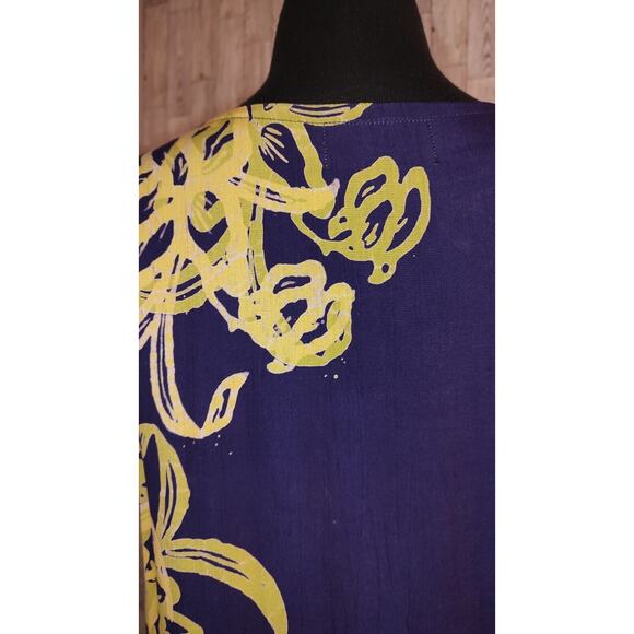 OK Mike Woman One Size Purple Rayon Long Maxi Dress attached Top and Scarf FLAWS - Picture 7 of 16